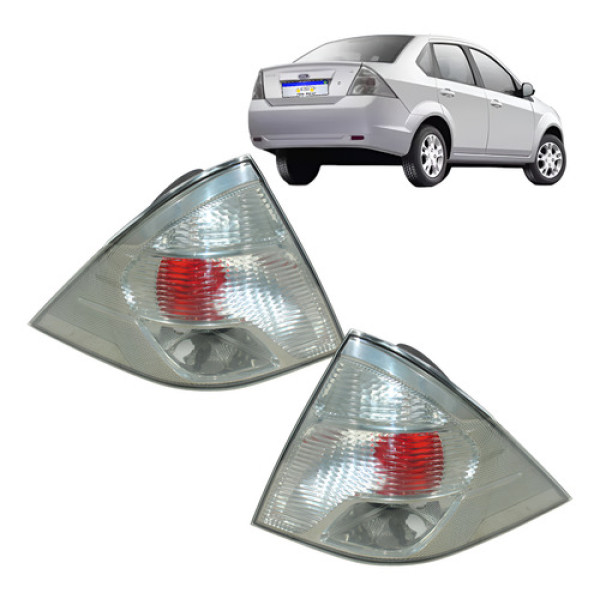 Lanterna Ford Fiesta 2011 2012 2013 Traseira Nova Par Direito Cristal