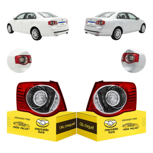 Par Lanterna Canto Volkswagen Jetta 2007 2008 2009 2010 Ambos Lados