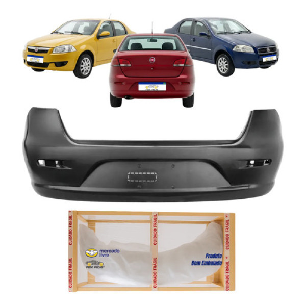 Parachoque Traseiro Fiat Siena 2008 2009 2010 2011 A 2016