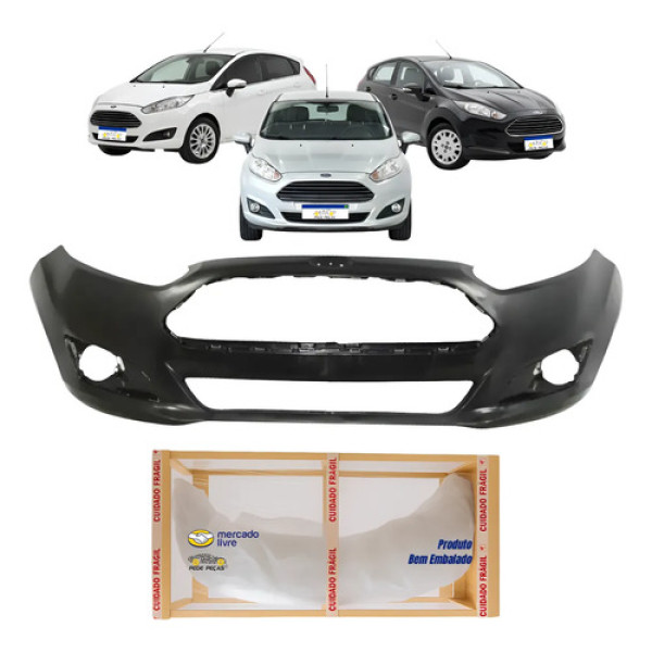 Parachoque Dianteiro Ford New Fiesta Hatch 2014 2015 2016 17 Preto