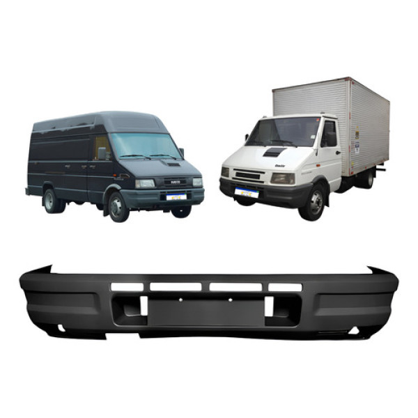 Parachoque Dianteiro Iveco 1999 A 2005 C/f Milha C/f Reboque Preto
