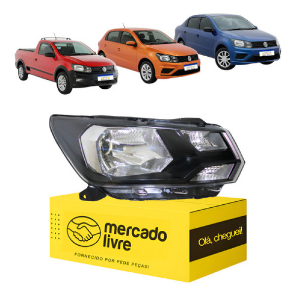 Farol Direito Saveiro G7 Gol Voyage G8 2017 A 2021 2022 2023 - Direito/passageiro