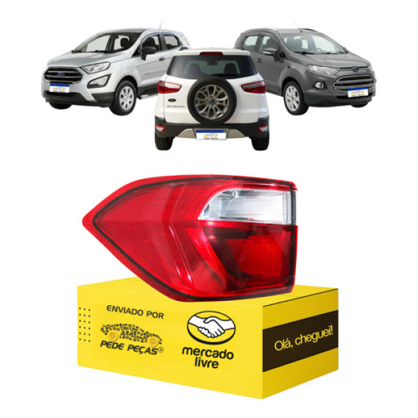 Lanterna Sinaleira Ecosport 2013 2014 2015 A 2021 Esquerda Vermelho