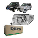 Farol Manual Esquerdo Mitsubishi Pajero Tr4 2003 A 2006 Novo Esquerdo/motorista