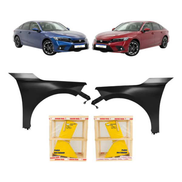 Par Paralama Honda Civic G11 Advanced 2023 2024 2025