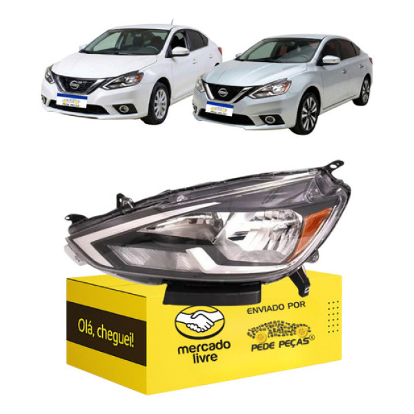 Farol Esquerdo Nissan Sentra 2017 2018 2019 2020 - Esquerdo/motorista