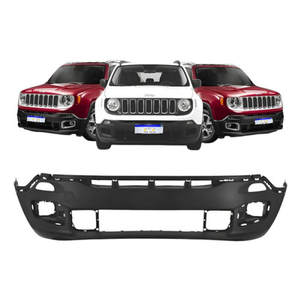 Parachoque Dianteiro Jeep Renegade 4x2 2015 2016 A 2018 Novo Preto