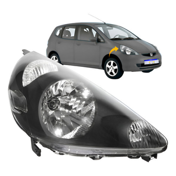 Farol Honda Fit 2003 2004 2005 2006 2007 2008 Novo L.d Direito Farol Honda Fit 2003 2004 2005 2006 2007 2008 Novo L.d Direito