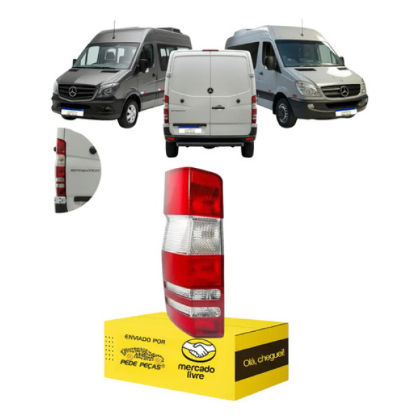 Lanterna Esquerda Sprinter 2014 2015 2016 2017 2018 2019 Esquerdo/motorista Bicolor
