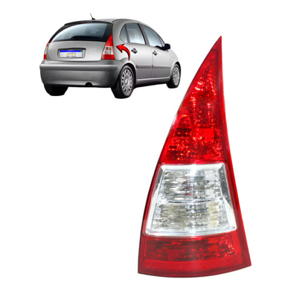 Lanterna C3 2003 2004 2005 2006 2007 2008 2009 A 2012 L.d Direito/passageiro Vermelho