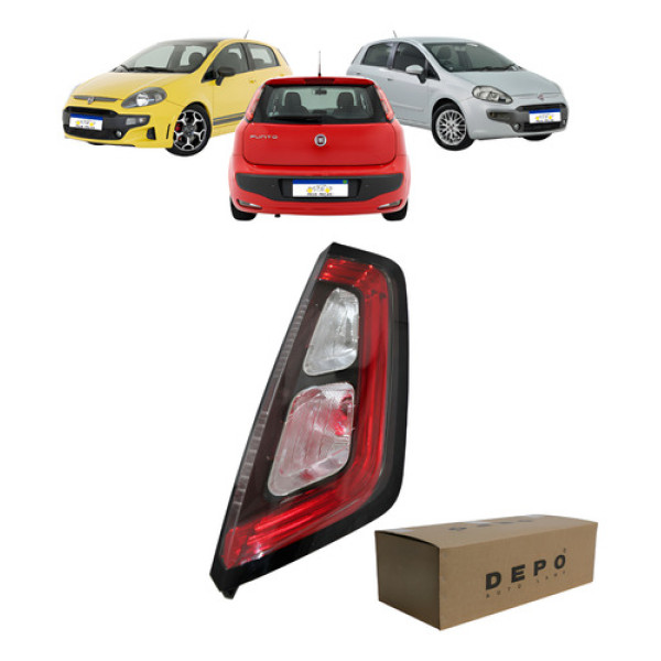 Lanterna Direita Punto 2013 2014 2015 2016 2017 Led Direito/passageiro Vermelho