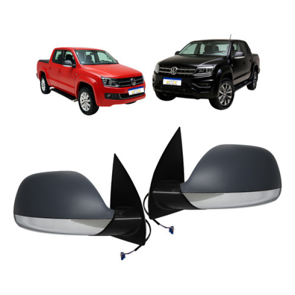 Retrovisor Amarok 2010 A 2025 Par Inferior Cromado Elétrico 