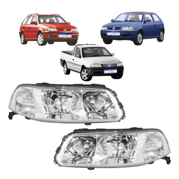 Par Farol Vw Gol Saveiro Parati G3 1999 2000 2001 A 2005 Ambos Lados