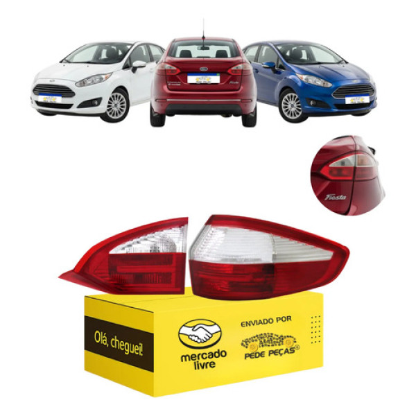 Lanternas Canto Tampa New Fiesta Sedan 2014 2015 16 2017 L.d Direito/passageiro Cristal