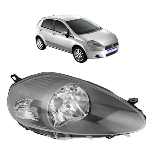 Farol Fiat Punto Elx Hlx 2007 2008 2009 2010 2011 2012 Ld Direito/passageiro Farol Fiat Punto Elx Hlx 2007 2008 2009 2010 2011 2012 Ld Direito/passageiro