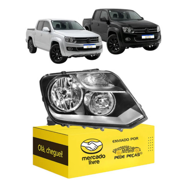 Farol Vw Amarok 2010 2011 2012 2013 2014 2015 2016 Novo L.d Direito