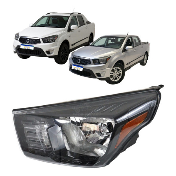 Farol Esquerdo Ssangyong Actyon Sport Dlx 2013 A 2018