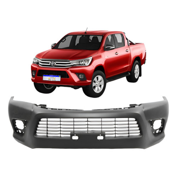 Parachoque Toyota Hilux 2016 2017 2018 2019 2020 Novo - Preto
