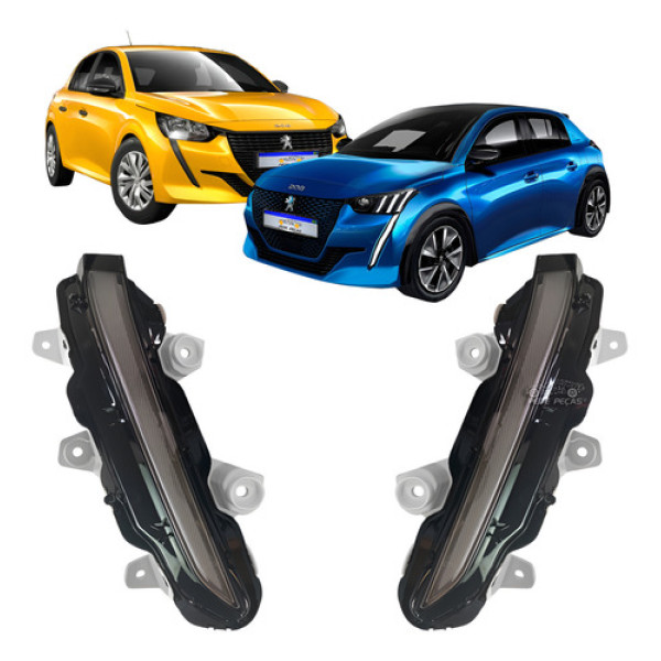 Farol Milha Auxiliar Peugeot 208 Led Drl 2020 2021 22 23 24