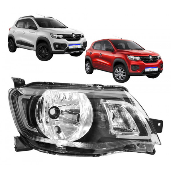 Farol Renault Kwid 2017 2018 2019 2020 2021 L.d Novo