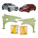 Par Paralama Honda City 2008 A 2014 C/furo Novo