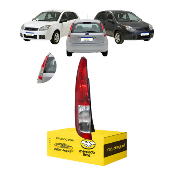 Lanterna Sinaleira Ford Fiesta Hatch 2008 2009 2010 Novo L.e Esquerdo/motorista Vermelho Cristal