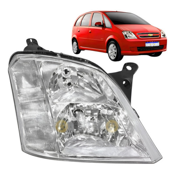 Farol Chevrolet Meriva 2003 2004 2005 2006 2007 2008 A 12 Ld Direito/passageiro Farol Chevrolet Meriva 2003 2004 2005 2006 2007 2008 A 12 Ld Direito/passageiro