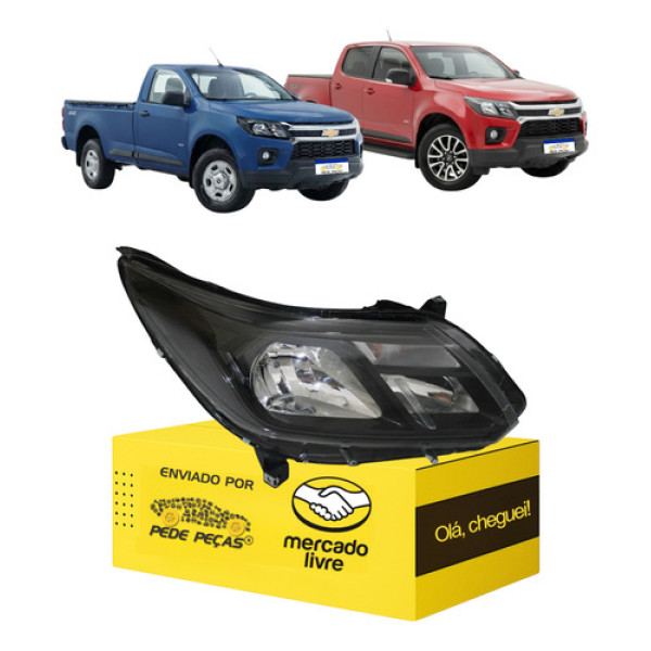Farol Friso Preto S10 2017 2019 2020 A 2023 Direito S/led Direito/passageiro