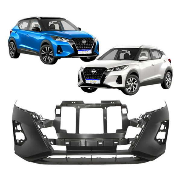 Parachoque Dianteiro Com Furo Milha Kicks 2022 2023 2024 Preto