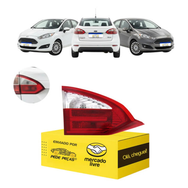 Lanterna Ford New Fiesta Sedan 2014 2015 2016 2017 Tampa Le Esquerdo/motorista Cristal