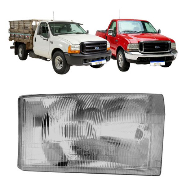 Farol Ford Le F250 F350 1998 A 2006 Foco Simples S/pisca 