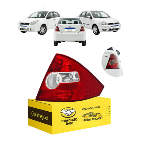 Lanterna Esquerda Ford Fiesta Sedan 2003 04 A 2010 C/avaria Esquerdo/motorista