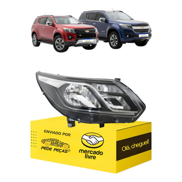 Farol Gm Trailblazer 2017 2018 19 20 21 22 A 2024 C/led Ld Direito/passageiro