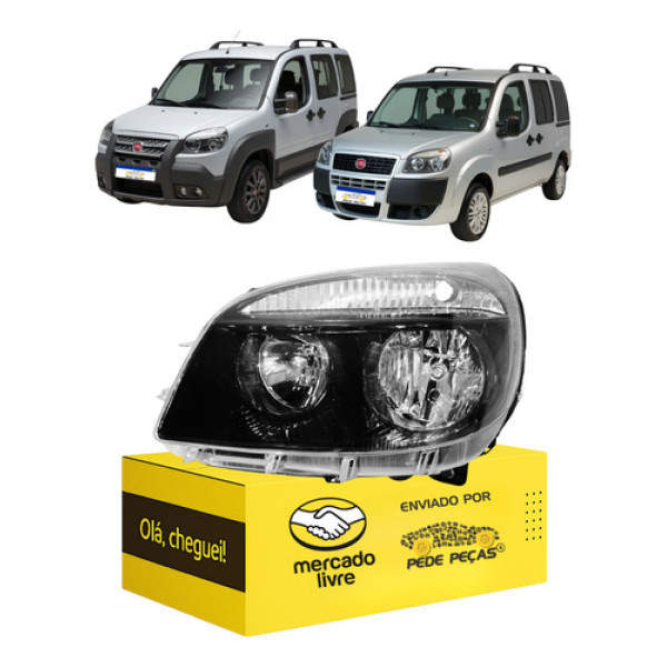 Farol Fiat Doblo 2010 2012 2013 2014 2015 2016 A 2021 L.e - Esquerdo/motorista
