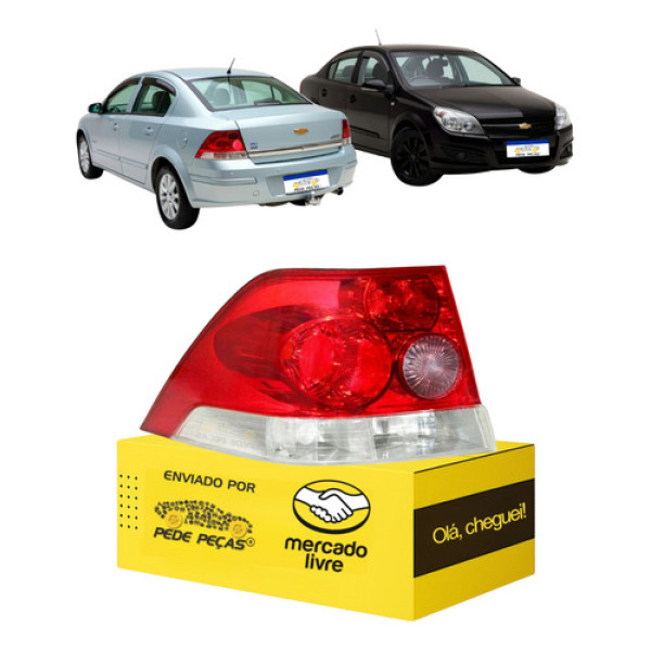 Lanterna Esquerda Chevrolet Vectra Sedan 2006 2007 A 2011 Esquerdo Vermelho