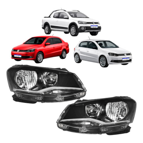 Farol Vw Gol Saveiro Voyage G6 2013 2014 2015 2016 Novo