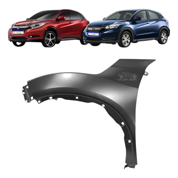 Paralama Hrv Hr-v 2015 2016 2017 2018 2019 2020 2021 L.e  Preto Esquerdo