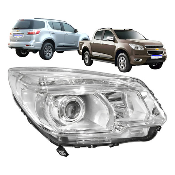 Farol Gm S10 Trailblazer 2012 2013 2014 2015 2016 L.d Novo 