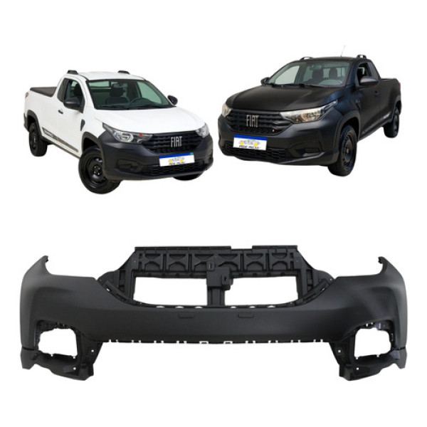 Parachoque Dianteiro Strada 2021 A 2025 Preto Texturizado