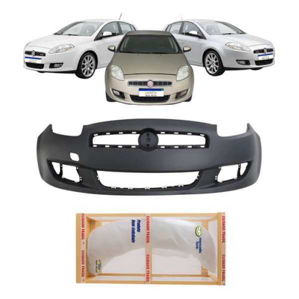 Parachoque Bravo 2011 A 2014 S/tampa Reboque C/furo Milha Preto