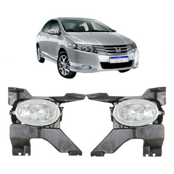 Par Farol De Milha Honda City 2009 2010 2011 2012 Novo