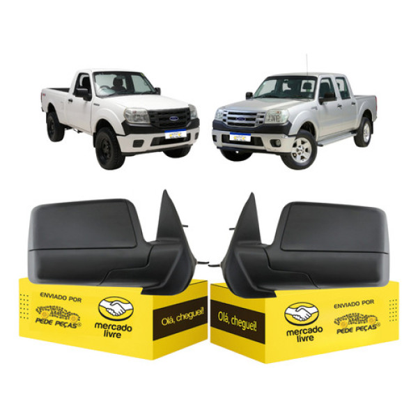 Par Retrovisor Manual Fixo Ford Ranger 2009 2010 2011 2012