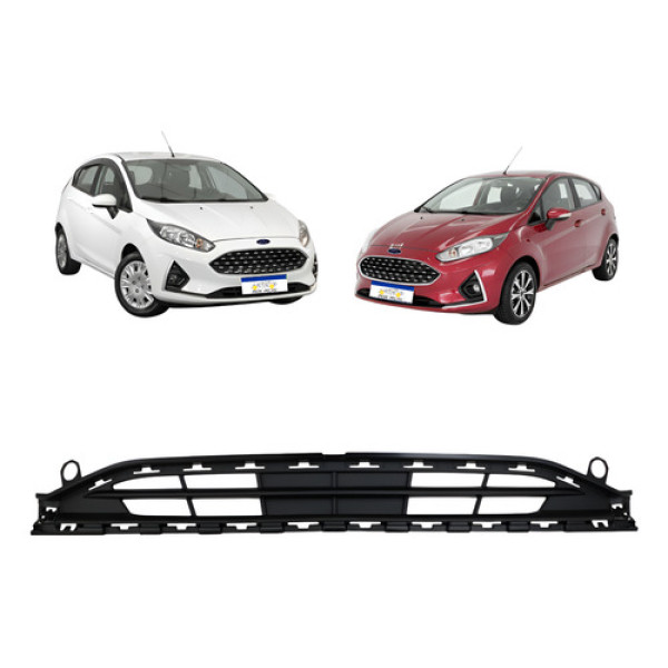 Grade Dianteira Central Fiesta 2018 2019 Original Preto Fosco