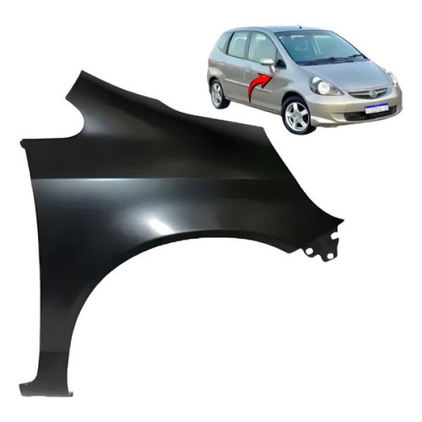 Paralama Honda Fit 2003 2004 2005 2006 2007 2008 L.d Cor Direito Preto