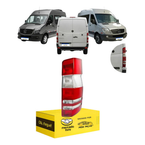 Lanterna Direita Sprinter 2014 2015 2016 2017 2018 2019 Direito/passageiro Bicolor