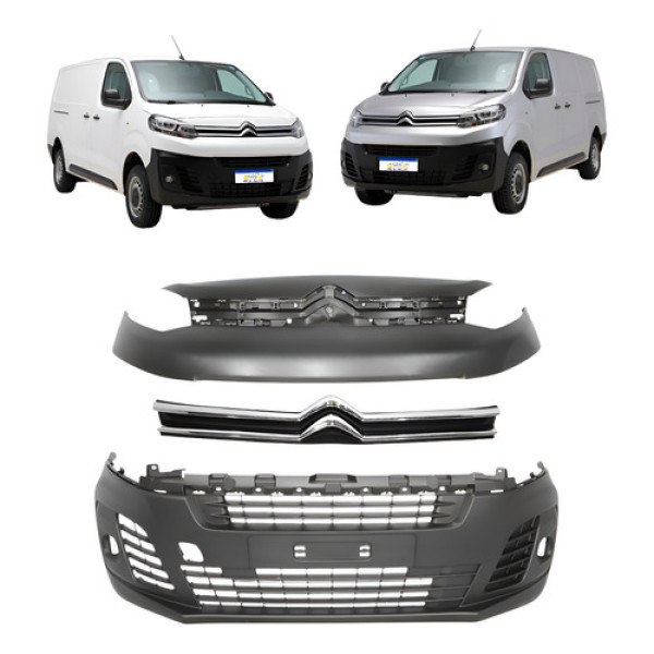 Parachoque Dianteiro Grade Com Friso Jumpy 2018 2019 A 2024 Preto