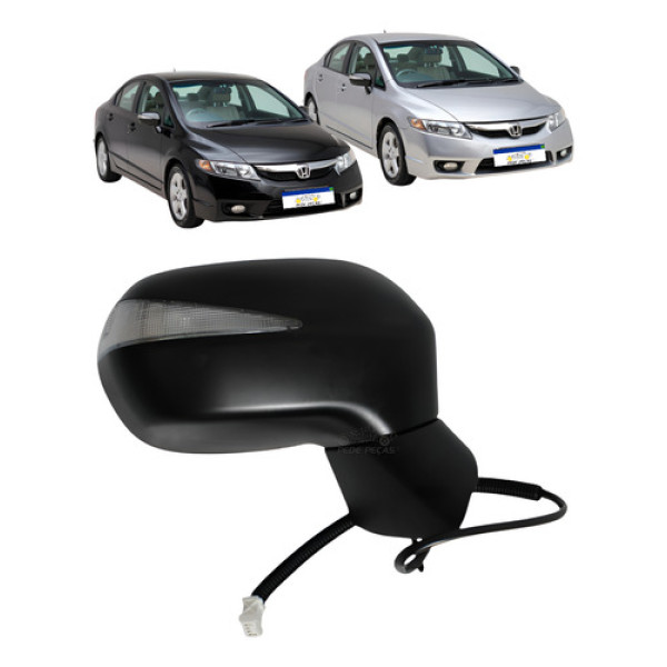 Retrovisor Ld Elétrico Honda New Civic 2007 A 2011 C/pisca