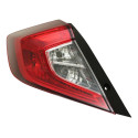 Par Lanterna Traseira Canto Honda Civic 2017 18 19 20 2021 Ambos Lados Vermelho Cristal
