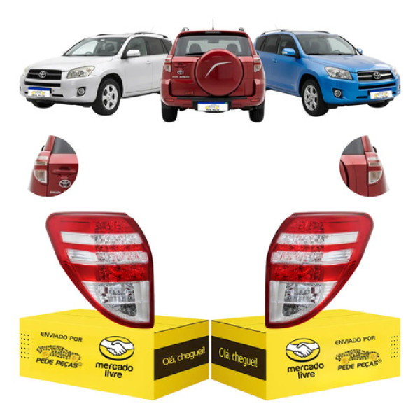 Lanterna Sinaleira Toyota Rav4 2009 2010 2011 2012 C/led Par Ambos Lados Cristal