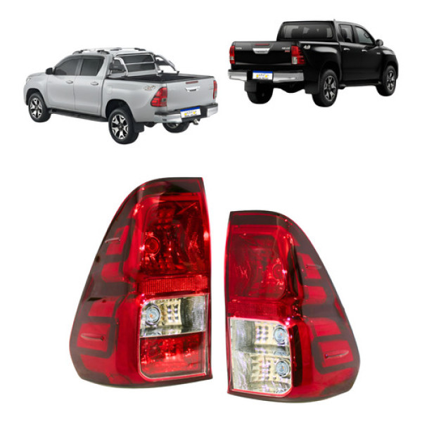 Par Lanterna Toyota Hilux 2017 2018 2019 2020 2021 A 24 Nova Ambos Lados